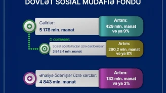 Ötən il DSMF-yə sosial sığorta daxilolmaları 290,2 milyon manat artıb