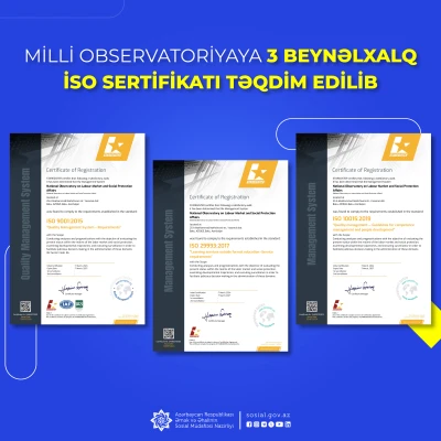 Milli Observatoriyaya 3 beynəlxalq İSO sertifikatı təqdim edilib