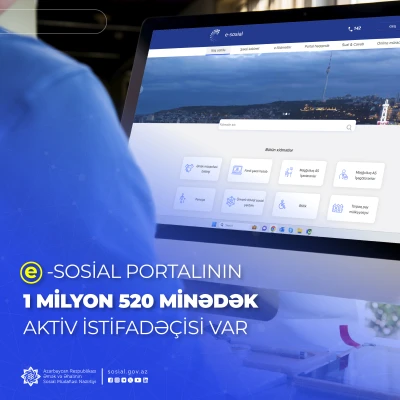 “E-sosial” portalının 1 milyon 520 minədək aktiv istifadəçisi var