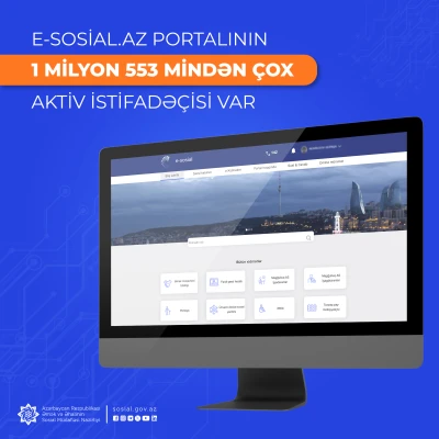 E-sosial.az portalının 1 milyon 553 mindən çox  aktiv istifadəçisi var