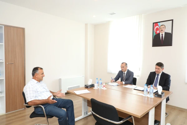 Deputy minister Anar Karimov received citizens in Agdash