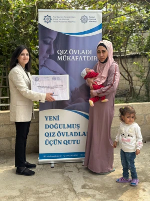 The "Box for newborn girls" project was continued in Salyan