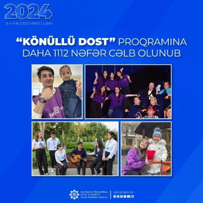 “Könüllü DOST” proqramına daha 1112 nəfər cəlb olunub