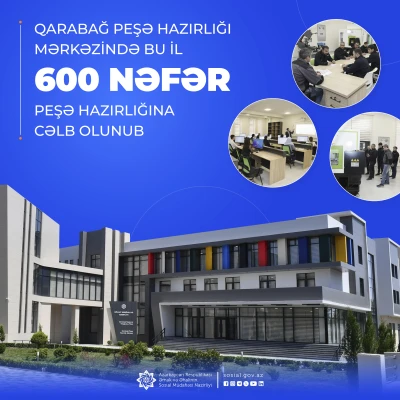 Qarabağ Peşə Hazırlığı Mərkəzində bu il 600 nəfər  peşə hazırlığına cəlb olunub