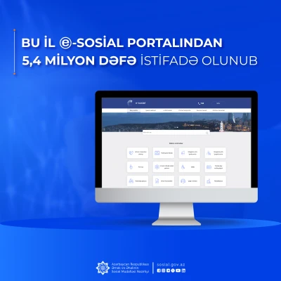 Bu il e-sosial portalından 5,4 milyon dəfə istifadə olunub.