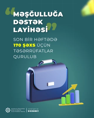 “Məşğulluğa Dəstək Layihəsi” üzrə son bir həftədə  daha 170 şəxs üçün təsərrüfatlar qurulub