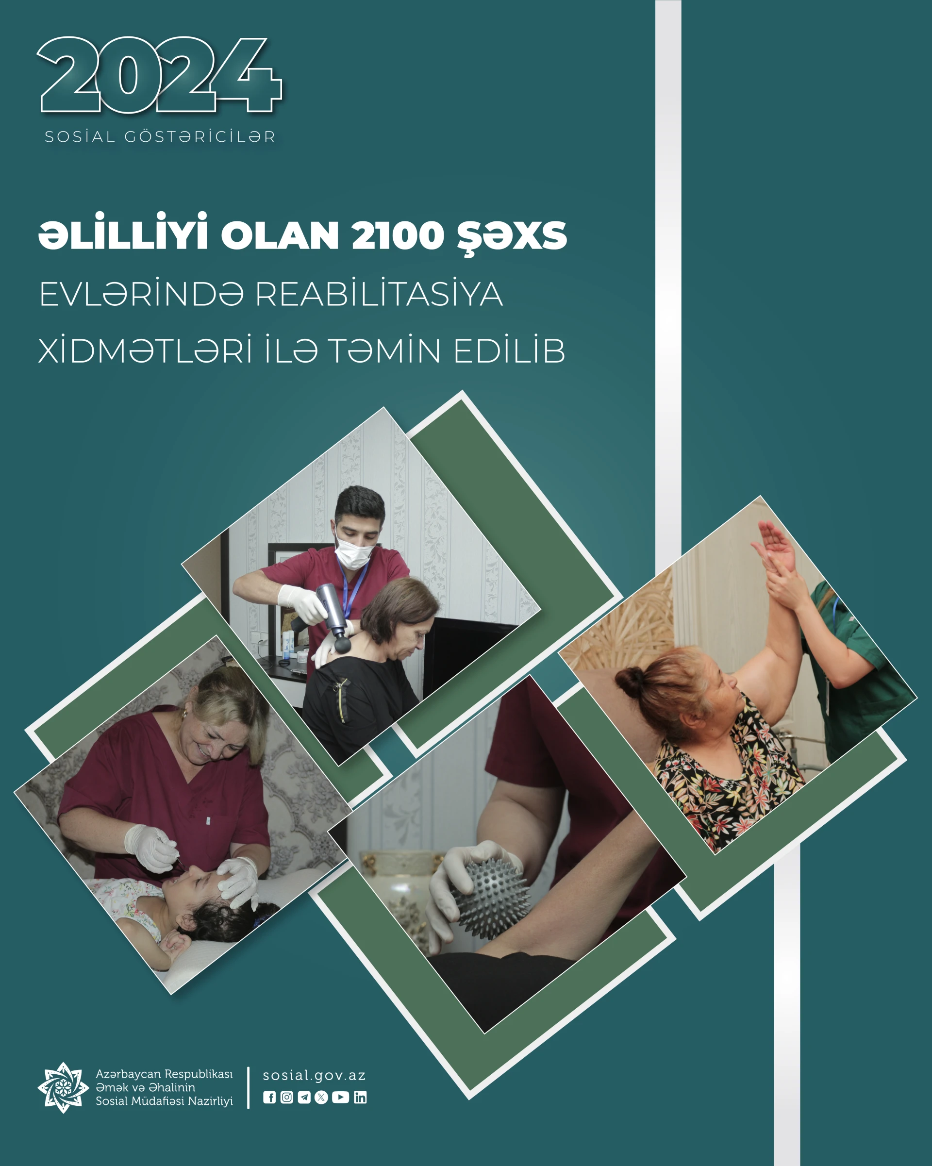 Əlilliyi olan 2100 şəxs evlərində reabilitasiya xidmətləri ilə təmin edilib