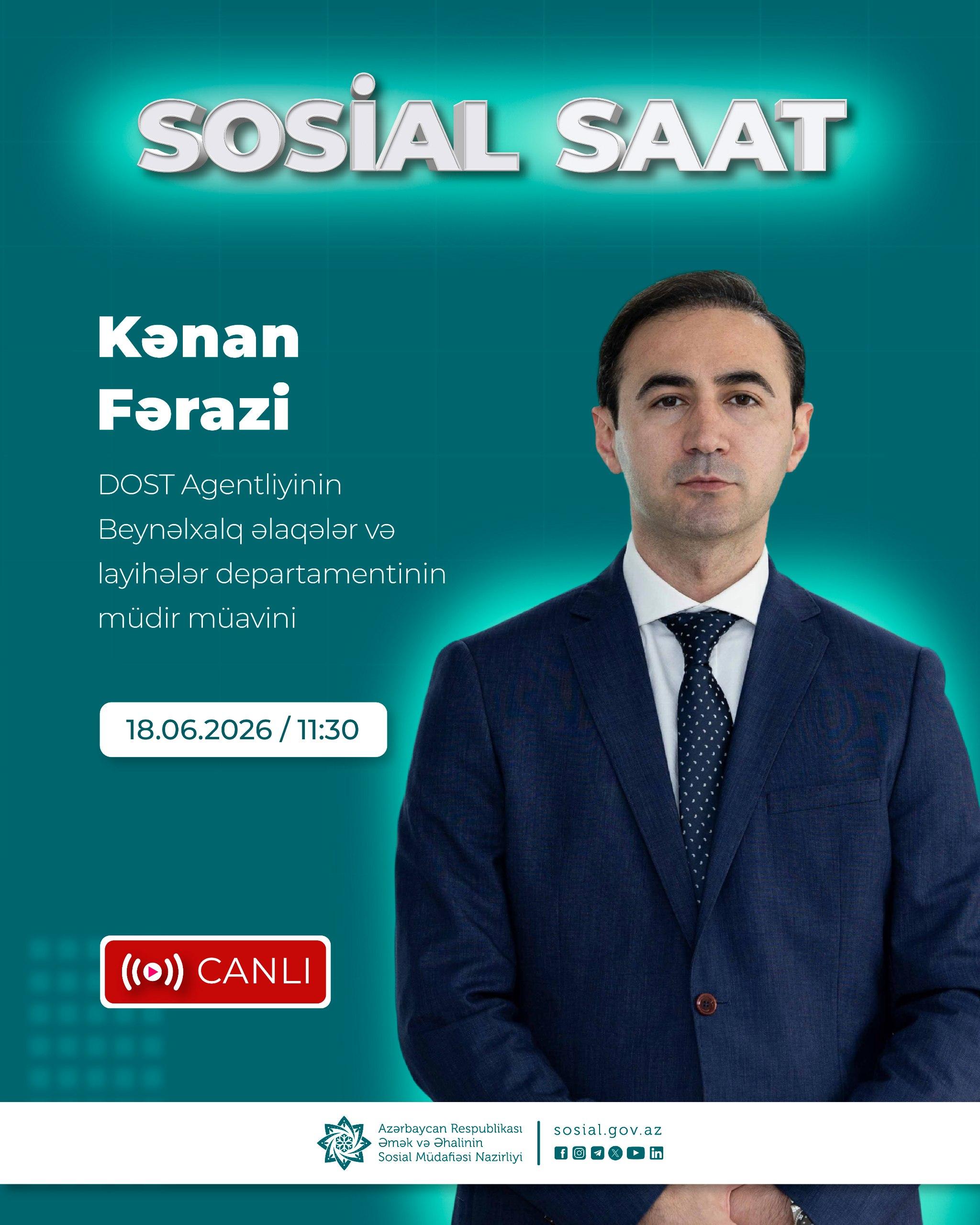 “Sosial saat”ın budəfəki mövzusu DOST-un beynəlxalq uğurlarına aid olacaq