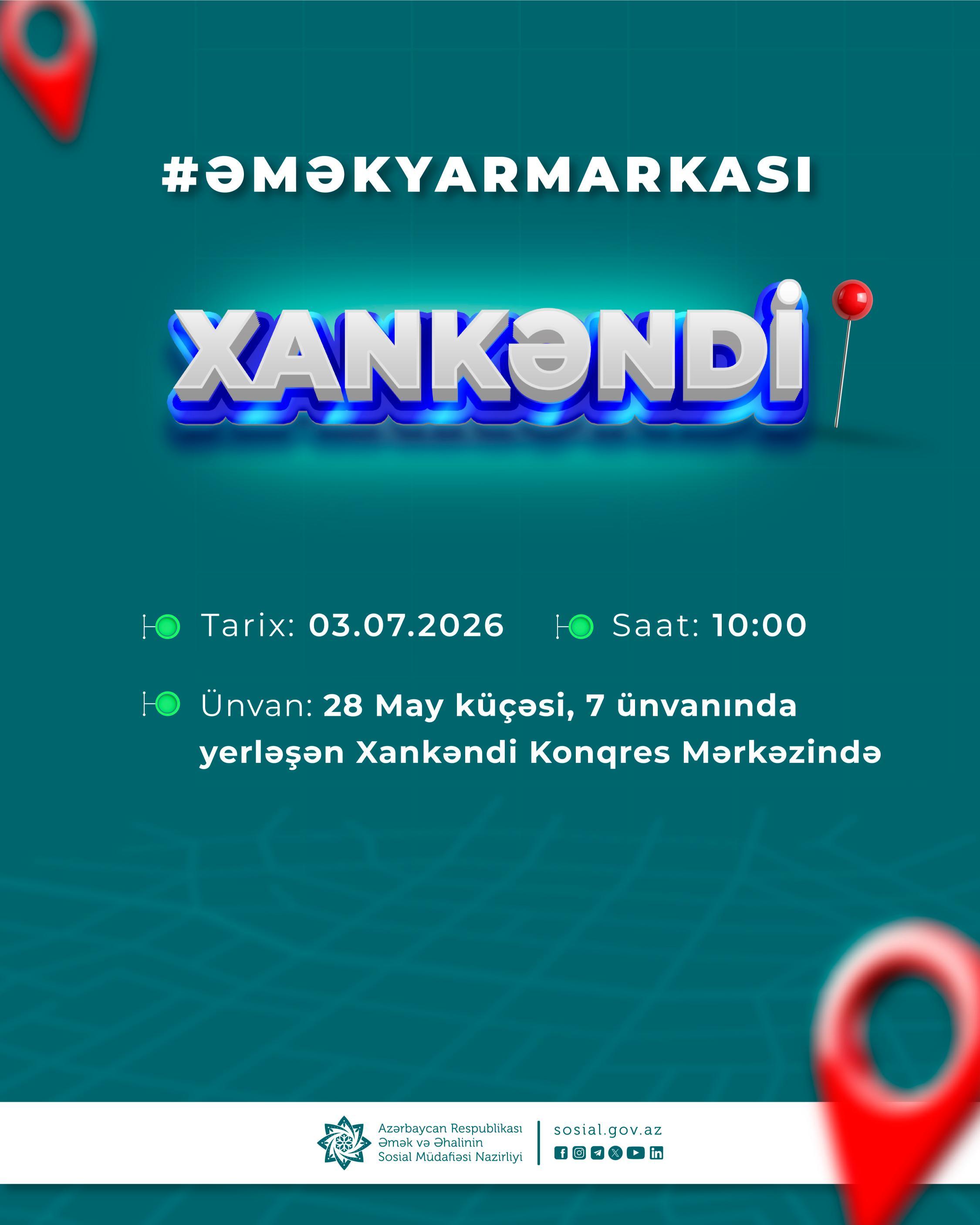 Xankəndidə növbəti əmək yarmarkası keçiriləcək