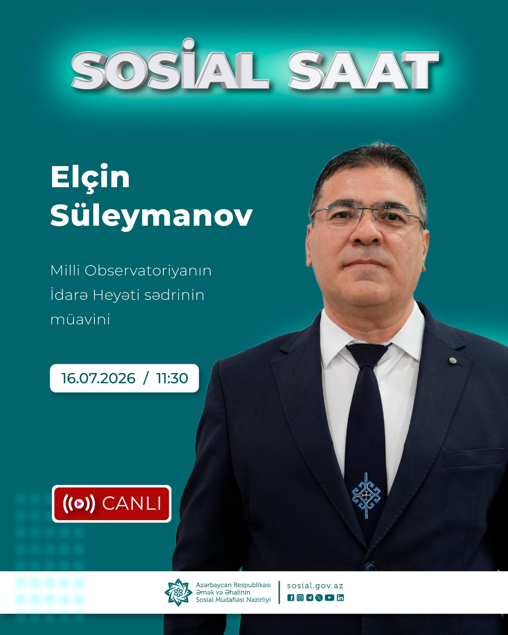 Bu dəfəki “Sosial saat” əmək bazarının reallıqları və gələcək istiqamətlər mövzusuna həsr olunub