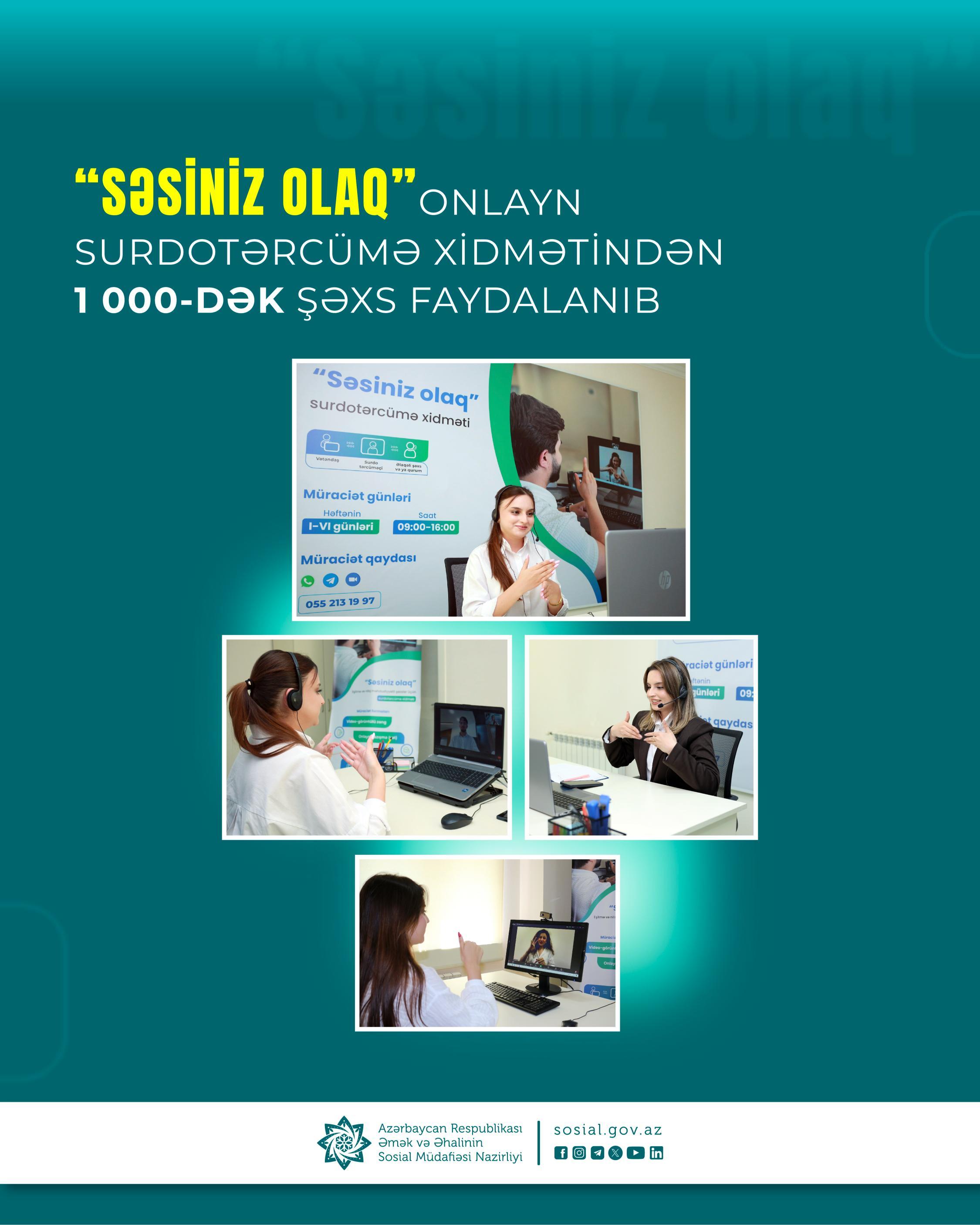 “Səsiniz olaq” onlayn surdotərcümə xidmətindən 1000-dək şəxs faydalanıb