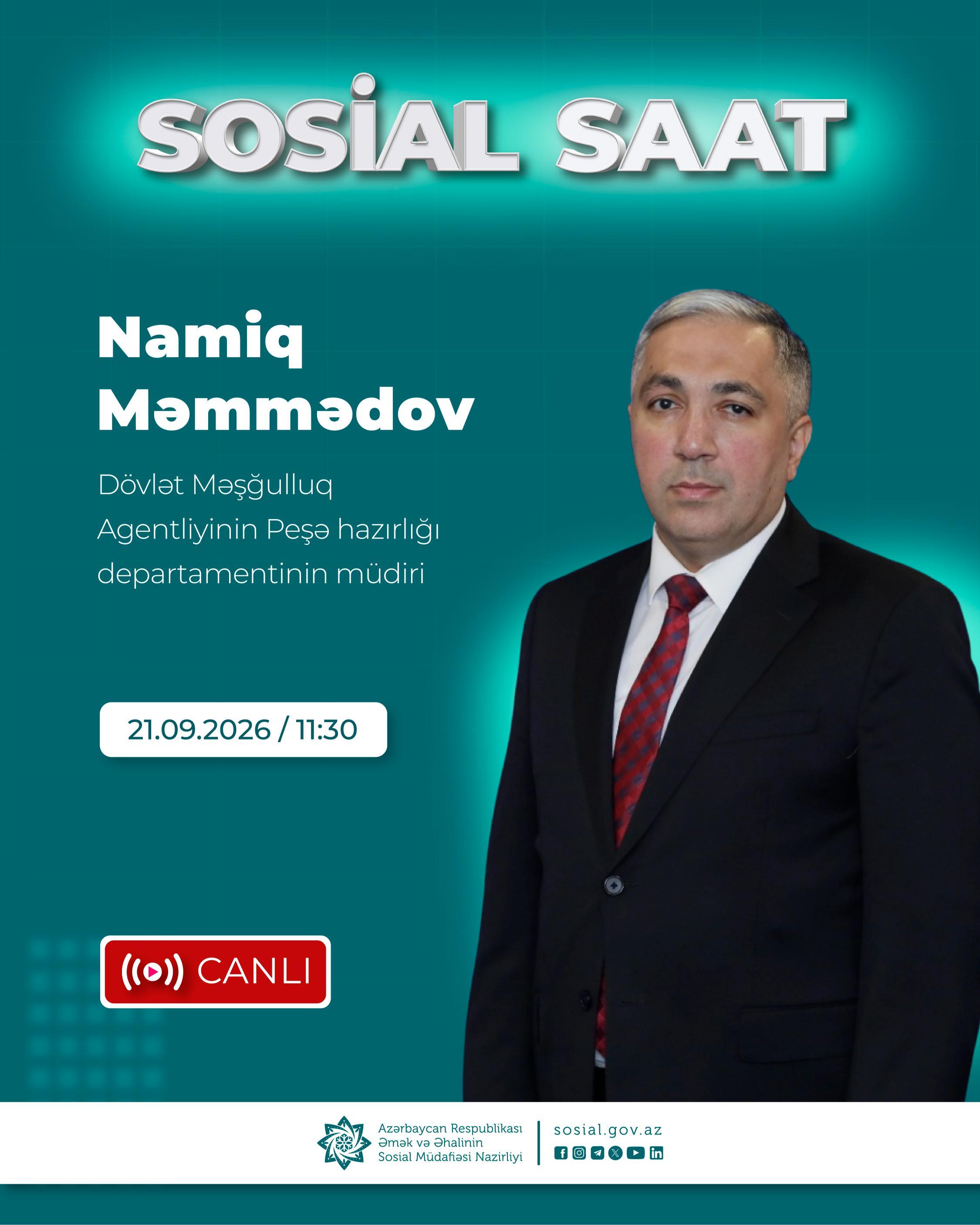 Növbəti “Sosial saat”da peşə hazırlığından bəhs olunacaq